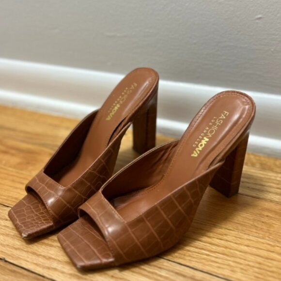 Light Brown Mules - Picture 3 of 12